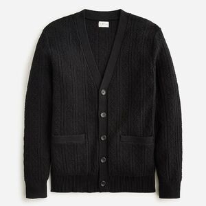 J. Crew Heritage Cotton Pointelle-stitch Cardigan- S